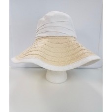 NORDSTROM White Beige Cotton Paper Lined Woven Straw Sun Hat One Size B4218 429572613102 eb-39449826